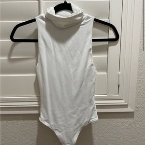 Aritzia Barton contour turtleneck bodysuit in white